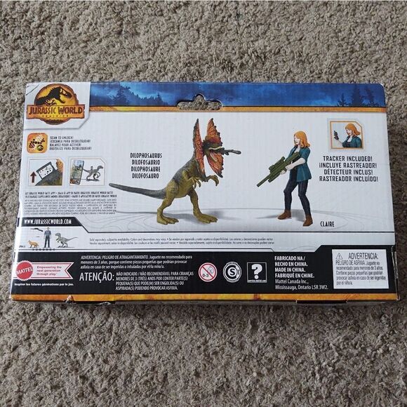 Jurassic World Dominion Claire and Dilophosaurus Dinosaur Figure Pack BRAND NEW - Picture 3 of 3